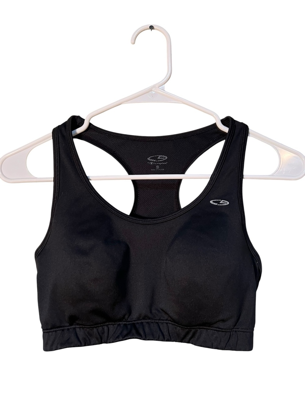 C9 Champion Women's Size Small Sports Bra Black Scoop Neck Racerback Cut Out $16